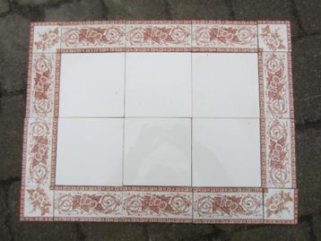 90 antieke sierranden, roodbruin fijn motiefje 7,5x15 cm beschikbaar voor biedingen