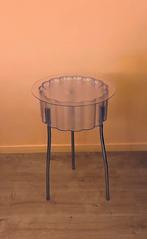Vintage IKEA tafeltje Hatten transparant blauw, Ophalen, Rond, Minder dan 55 cm