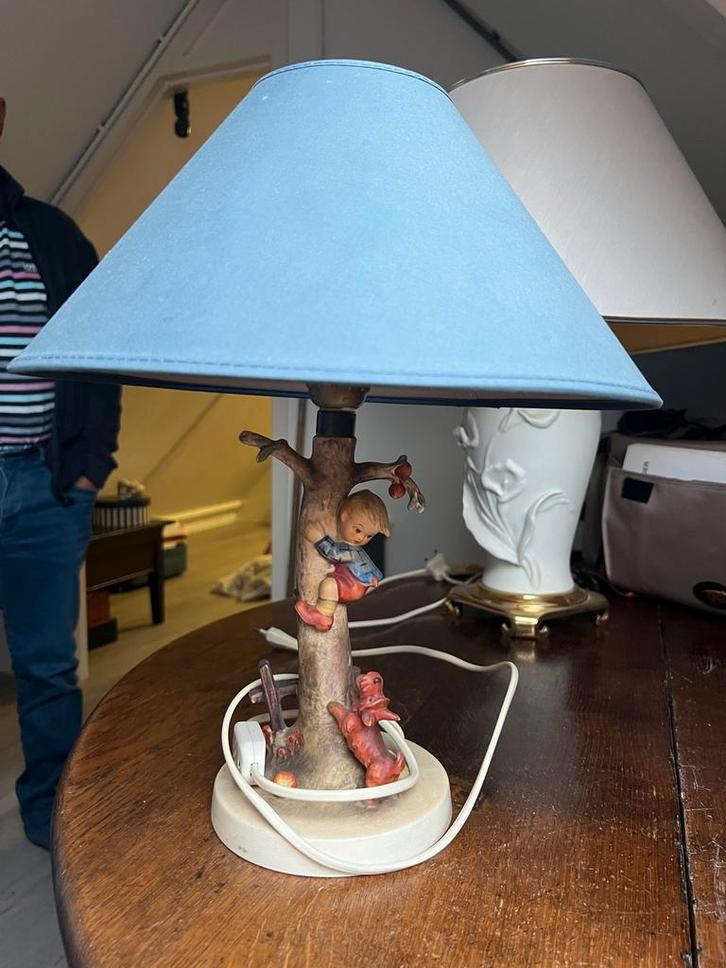 Vintage Porseleinen Lamp, Huis en Inrichting, Lampen | Hanglampen, Gebruikt, Minder dan 50 cm, Overige materialen, Ophalen of Verzenden