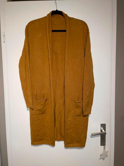 mosterd oranje bruin oversize vest met ster mt one size, Kleding | Dames, Truien en Vesten, Zo goed als nieuw, Maat 38/40 (M)