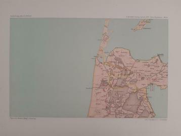 B041 / Plattegrond kerkelijke iindeling West Friesland Litho beschikbaar voor biedingen