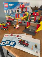 Lego City Brandweerkazerne 60375 - Compleet met doos!, Ophalen of Verzenden, Zo goed als nieuw, Complete set, Lego
