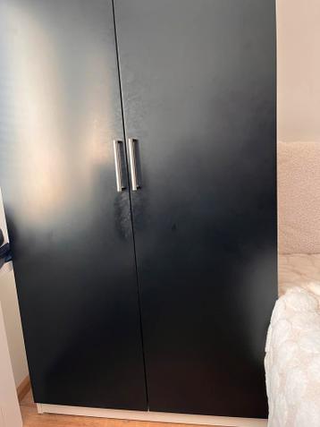 IKEA Pax kast 100x58x236 - Wit frame, zwarte deuren - afbeelding 4