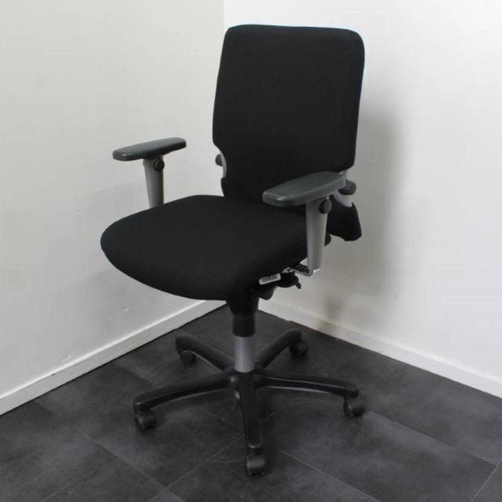 Haworth Comforto 77 Bureaustoel - Zwart Nieuw Gestoffeerd, Huis en Inrichting, Bureaustoelen, Gebruikt, Bureaustoel, Zwart, Ergonomisch