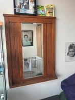 Antieke spiegel facet geslepen, Antiek en Kunst, Ophalen, Rechthoekig