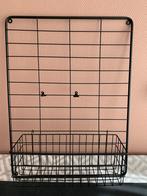 Zwarte Stalen Hangrek met Mand - 45x61cm, Ophalen of Verzenden, Zo goed als nieuw