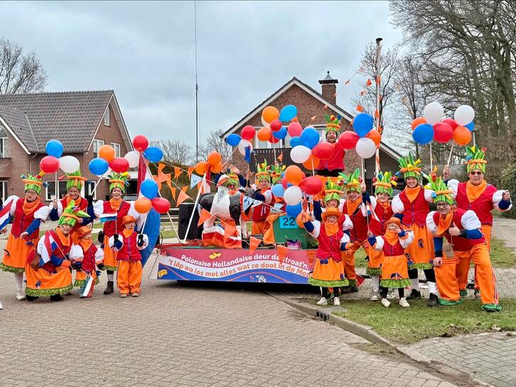 Carnavalskleding Oranje/Groen voor groepen, Kleding | Dames, Broeken en Pantalons, Zo goed als nieuw, Maat 42/44 (L), Groen, Lang