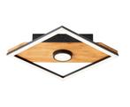 Brilliant Plafondlamp Woodbridge – zwart/hout – 17W LED, Ophalen of Verzenden, Nieuw, Metaal, Modern