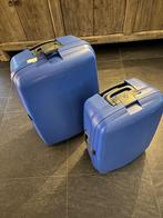 kofferset 2 delig, Sieraden, Tassen en Uiterlijk, Koffers, Wieltjes, Gebruikt, Hard kunststof, 45 tot 55 cm