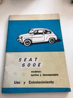 Origineel Spaanstalig Instructieboekje Seat 600 E -juni 1973, Ophalen of Verzenden