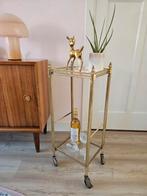 Vintage design Maison Baqués Franse barcart trolley, Huis en Inrichting, Tafels | Bijzettafels, Tweedehands, Metaal of Aluminium