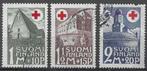 Finland 1930 - Yvert 161-163 - Rode Kruis - Gebouwen (ST), Postzegels en Munten, Postzegels | Europa | Scandinavië, Denemarken