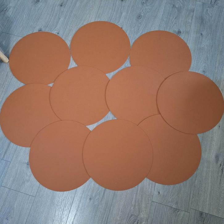 10 bruine / zwarte placemats, Huis en Inrichting, Keuken | Keukenbenodigdheden, Zo goed als nieuw, Ophalen of Verzenden