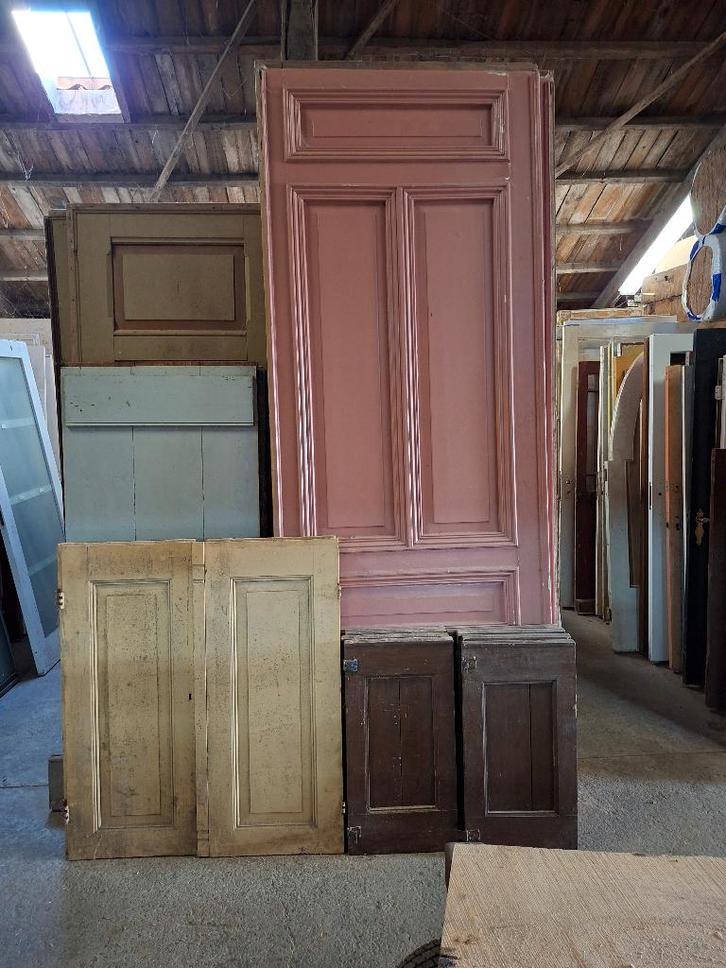 schuifdeuren 2 sets en kastdeurtjes, Doe-het-zelf en Verbouw, Deuren en Horren, Gebruikt, Overige typen, 215 cm of meer, 120 cm of meer