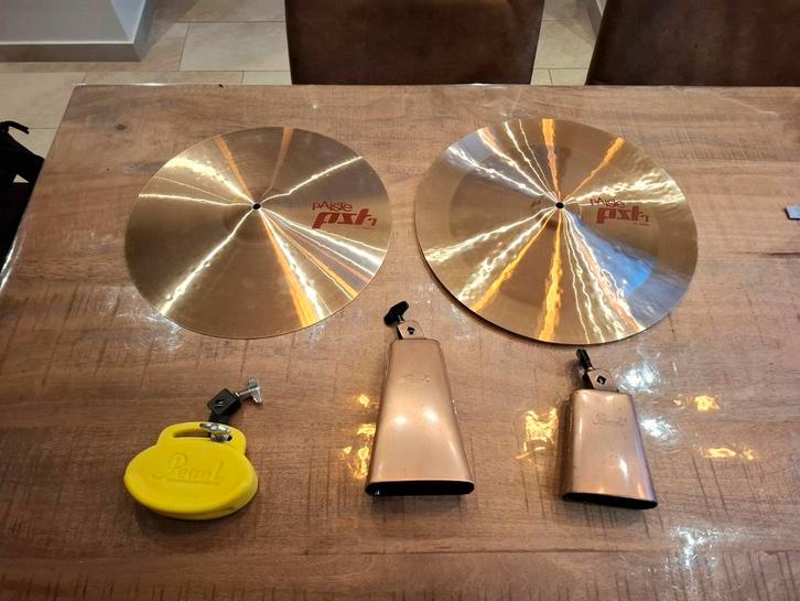 Pearl Percussie en Paiste PST7 Cymbals, Muziek en Instrumenten, Percussie, Zo goed als nieuw, Overige soorten, Ophalen of Verzenden