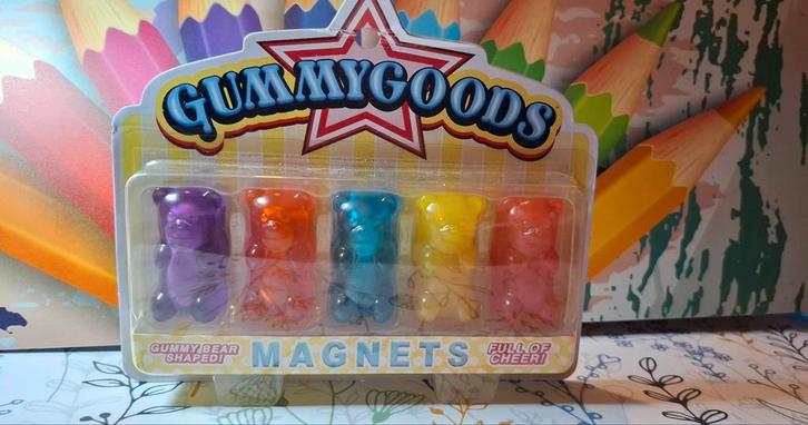 Gummy beren magneten set 4st Gummy Goods - Nieuw!, Huis en Inrichting, Woonaccessoires | Memoborden, Zo goed als nieuw, Magneetbord