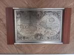 Vintage dienblad met gravering, Ophalen of Verzenden