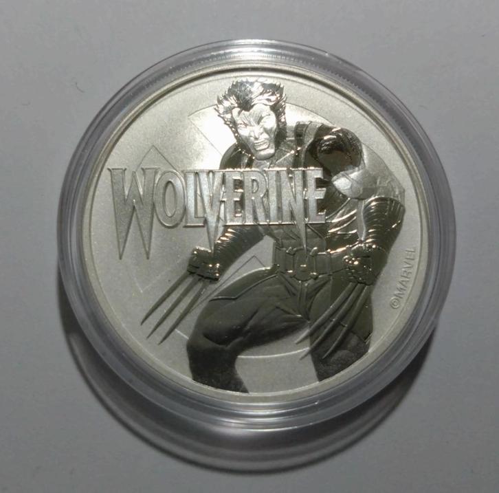 Zilver 1 oz munt - Marvel Wolverine - 2021 -Tuvalu, Postzegels en Munten, Edelmetalen en Baren, Zilver, Ophalen