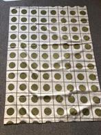lakenstof lakentje  creme rood groen RETRO, Gebruikt, Ophalen of Verzenden, 30 tot 120 cm, Katoen