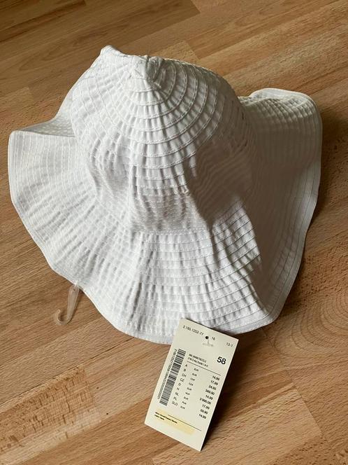 Zomerhoed wit wasbaar en opvouwbaar NIEUW, Kleding | Dames, Hoeden en Petten, Nieuw, Hoed, 58 cm (L, 7¼ inch) of meer, Ophalen