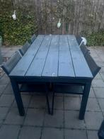 Tuintafel met grijs geverfde steigerplanken, Tuin en Terras, Ophalen, Gebruikt, Rechthoekig