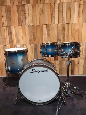Slingerland Radio King 4pc Shellset: Blue/Silver Lacquer beschikbaar voor biedingen