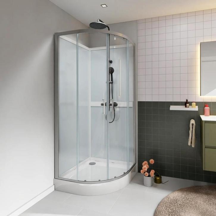 Luca Varess Talan douchecabine 90x90x200, Doe-het-zelf en Verbouw, Sanitair, Nieuw, Douche, Chroom, Glas, Ophalen