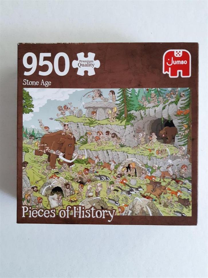 Jumbo Pieces of History Stone Age 950 stukjes, Hobby en Vrije tijd, Denksport en Puzzels, Gebruikt, Legpuzzel, 500 t/m 1500 stukjes