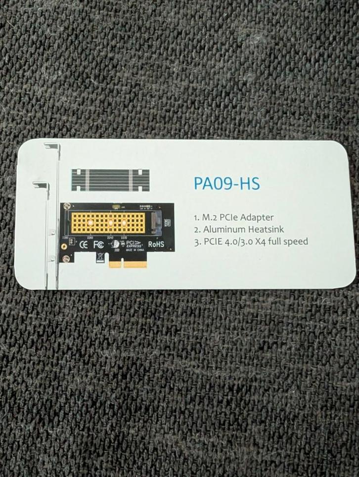 Glotrends M.2 NVMe PCIe Adapter PA09-HS, Computers en Software, Netwerkkaarten, Ophalen of Verzenden