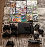 XBOX 360 met Kinect, 5 controllers en 15 games, Spelcomputers en Games, 3 spelers of meer, Ophalen of Verzenden, Gebruikt, Vanaf 3 jaar