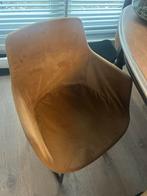 Mowkan Skah eetkamerstoel zandkleur velvet., Ophalen, Gebruikt, Overige kleuren, Modern