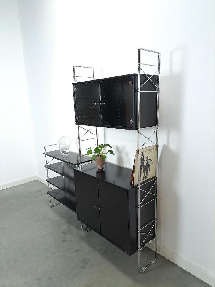 Set Deens design Denka modulaire kast en stellingkast, Huis en Inrichting, Kasten | Wandmeubels, Gebruikt, 150 tot 200 cm, Minder dan 150 cm