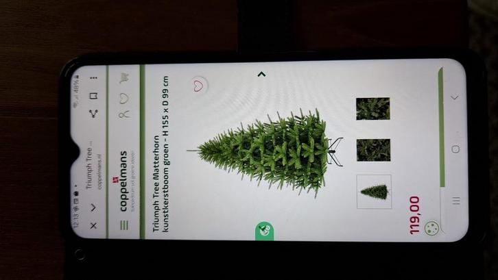 Kunstkerstboom, matterhorn 150cm hoog, Diversen, Kerst, Zo goed als nieuw, Ophalen