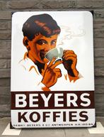 Emaille bord Beyers Koffies, Verzamelen, Merken en Reclamevoorwerpen, Ophalen of Verzenden, Zo goed als nieuw, Reclamebord