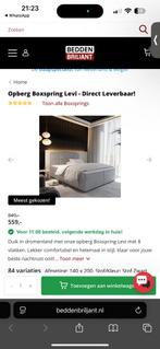 Boxspring 140x200, Tweepersoons, Zo goed als nieuw, 200 cm, 140 cm