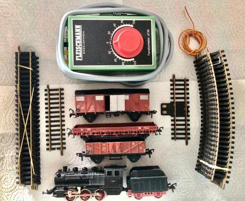 Fleischmann goederentrein compleet met rails en trafo, Hobby en Vrije tijd, Modeltreinen | H0, Gebruikt, Treinset, Gelijkstroom