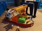 Houten containerboot + havenkraan - New Classic Toys, Ophalen, Zo goed als nieuw
