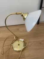 Vintage Tafellamp met Glazen Kap, Ophalen of Verzenden, Gebruikt, Glas, Minder dan 50 cm