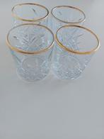 Vintage Kristallen Glazen met Gouden Rand (Set van 4), Ophalen of Verzenden