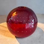 Massief Robijnrood vaas- 1,6 KG Handgeblazen Vintage, Antiek en Kunst, Verzenden