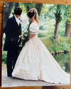 Prachtige, echt zijden! Engelse trouwjurk - maat 38/40, Kleding | Dames, Ophalen, Zo goed als nieuw, Wit, Trouwjurk