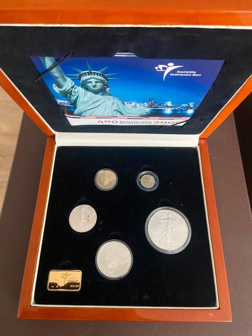 Gouden tientje set goud maple leaf eagle zilver prestige, Postzegels en Munten, Munten | Nederland, Overige waardes, Koningin Beatrix