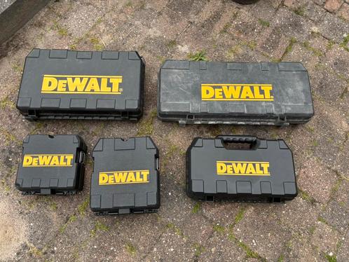 5 Dewalt koffers in 1 koop voor weinig, Doe-het-zelf en Verbouw, Gereedschap | Machine-onderdelen en Toebehoren, Gebruikt, Ophalen of Verzenden