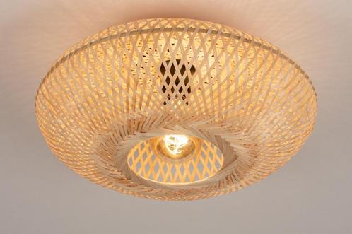 plafondlamp rotan 40cm woonkeuken bank bed tafel riet lamp, Huis en Inrichting, Lampen | Plafondlampen, Nieuw, Ophalen of Verzenden