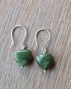 handgemaakte oorbellen echt zilver en jade, Sieraden, Tassen en Uiterlijk, Oorbellen, Hangers, Verzenden, Nieuw, Met edelsteen