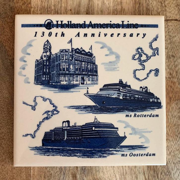 Holland America Line: 130th Anniversary Tegel, Verzamelen, Scheepvaart, Ophalen of Verzenden