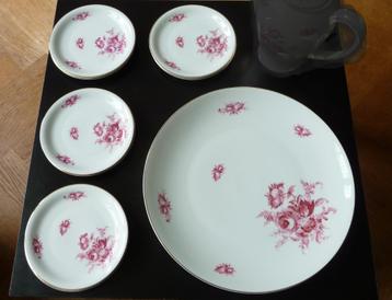 Rosenthal antieke porselein oliebollen/gebakstel/taartset beschikbaar voor biedingen