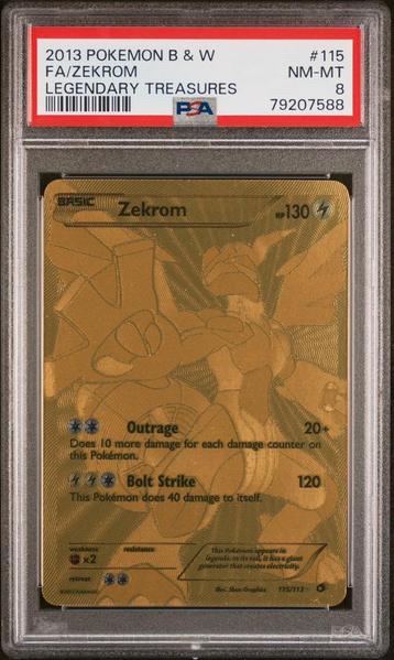 Zekrom PSA 8 (LTR 115) Legendary Treasures beschikbaar voor biedingen