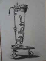 prent middeleeuwse kandelaars en mariabeeld frans buffa 1860, Verzenden