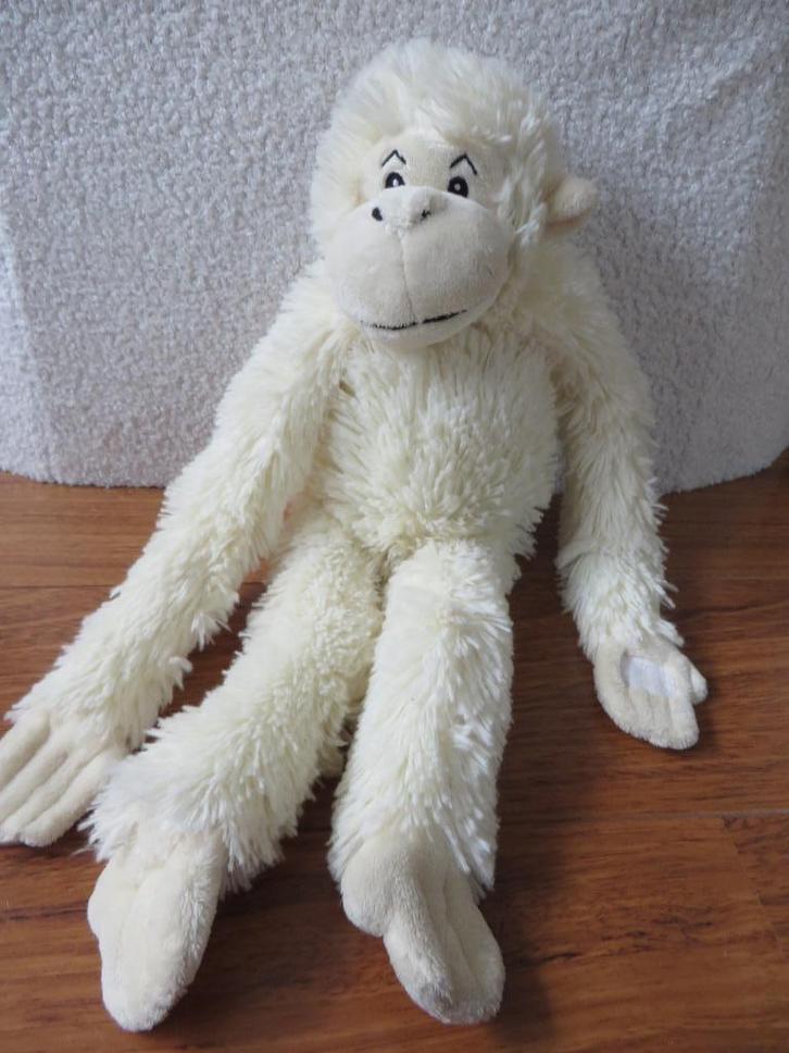 Witte aap van Pia (S18), Kinderen en Baby's, Speelgoed | Knuffels en Pluche, Zo goed als nieuw, Overige typen, Ophalen of Verzenden